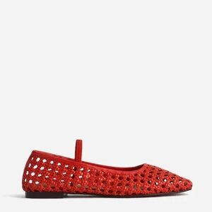 Greta Ballet Flat in Woven Leather